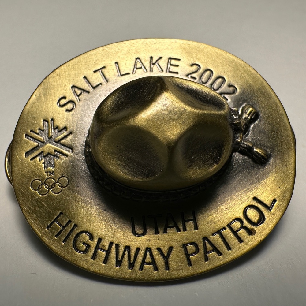 Utah Highway Patrol Hat Brass Pin